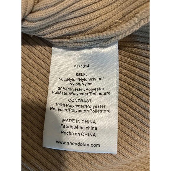 Dolan Anthropologie Ribbed Top Sheer Puff Polka Dot Sleeves Coquette Feminine  S - Picture 7 of 8